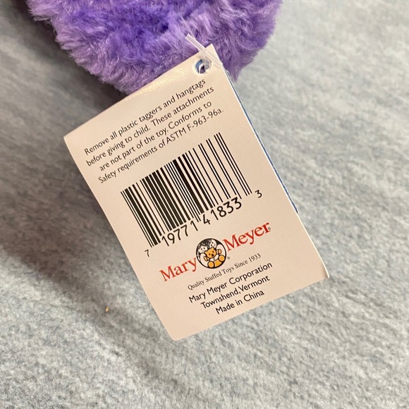 Mary Meyer Slik E. Bear Purple Teddy Bear Stuffed Animal Plush Ribbon Bow Toy - Picture 7 of 12